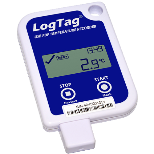 LogTag® DL-UTRID-16R - Mehrweg PDF Datenlogger mit Display